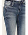 Image #4 - Grace In LA Women's Medium Wash Paisley Pocket Mid Rise Stretch Denim Jeans , Medium Wash, hi-res