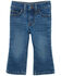 Image #2 - Wrangler Infant Girls' Dark Wash Bootcut Denim Jeans, Dark Wash, hi-res