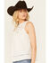 Image #2 - Eyeshadow Women's Lace Bodice Tank, White, hi-res
