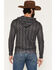 Image #4 - Cowboy Hardware Hombre Skull Print Long Sleeve Hooded Shirt, Black, hi-res