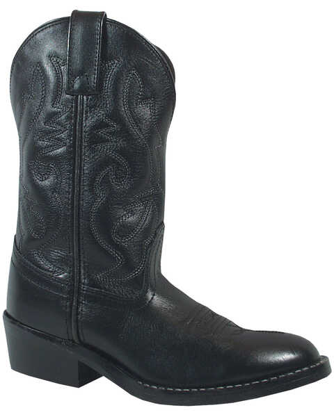 Image #1 - Smoky Mountain Boys' Denver Western Boots - Round Toe, Black, hi-res