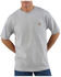 Image #2 - Carhartt Men's Loose Fit Heavyweight Logo Pocket Work T-Shirt, Light Grey, hi-res