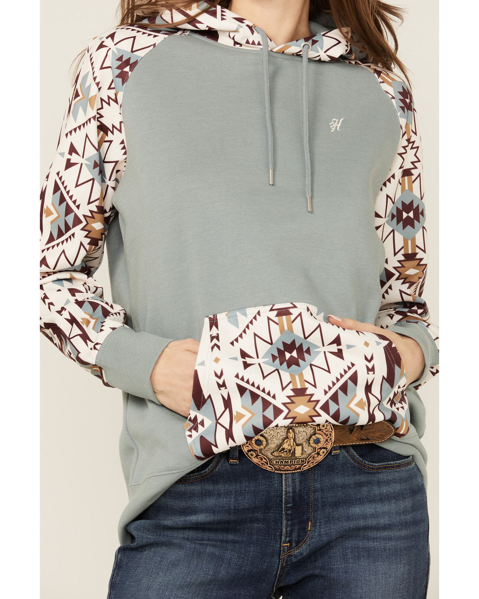Product Name: Hooey Women's Southwestern Print Hoodie