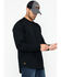 Image #5 - Hawx Men's Black Logo Crew Long Sleeve Work T-Shirt - Big, Black, hi-res