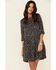 Image #1 - Wishlist Women's Dotted Print Ruffle Dress, Black, hi-res