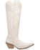 Image #2 - Dingo Women's Honkytonk Studded Tall Western Boots - Snip Toe, White, hi-res
