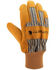 Carhartt Men's Synthetic Suede Knit Cuff Work Gloves, Brown, hi-res