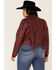 Liberty Wear Women's Burgundy Fringe Sheep Napa Jacket - Plus , Burgundy, hi-res