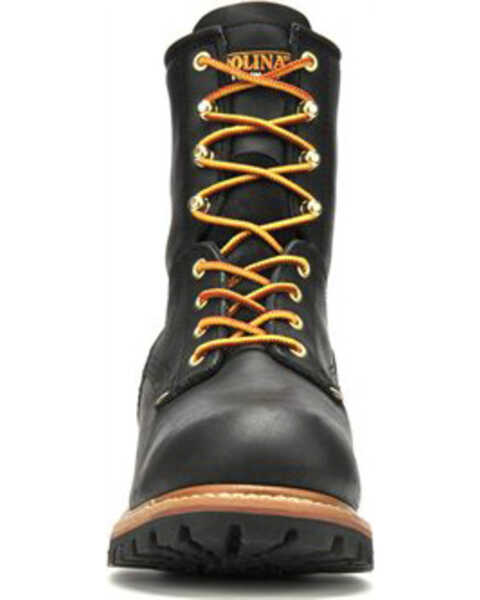 Image #4 - Carolina Men's 8" Logger Boots - Steel Toe, Black, hi-res