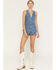 Image #1 - Show Me Your Mumu Women's Venture Out Sleeveless Denim Romper, Medium Wash, hi-res