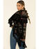 Cripple Creek Women's Chocolate Navajo Fringe Blanket Vest , Chocolate, hi-res