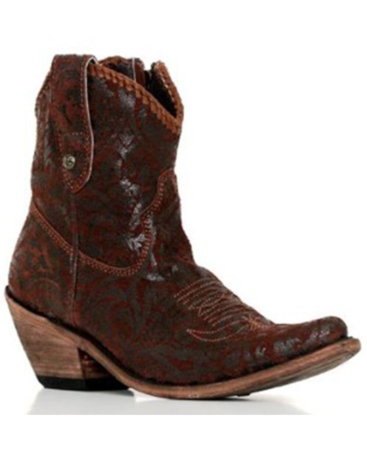 Image #1 - Liberty Black Women's Studded Cheetah Print Fashion Booties - Snip Toe, , hi-res