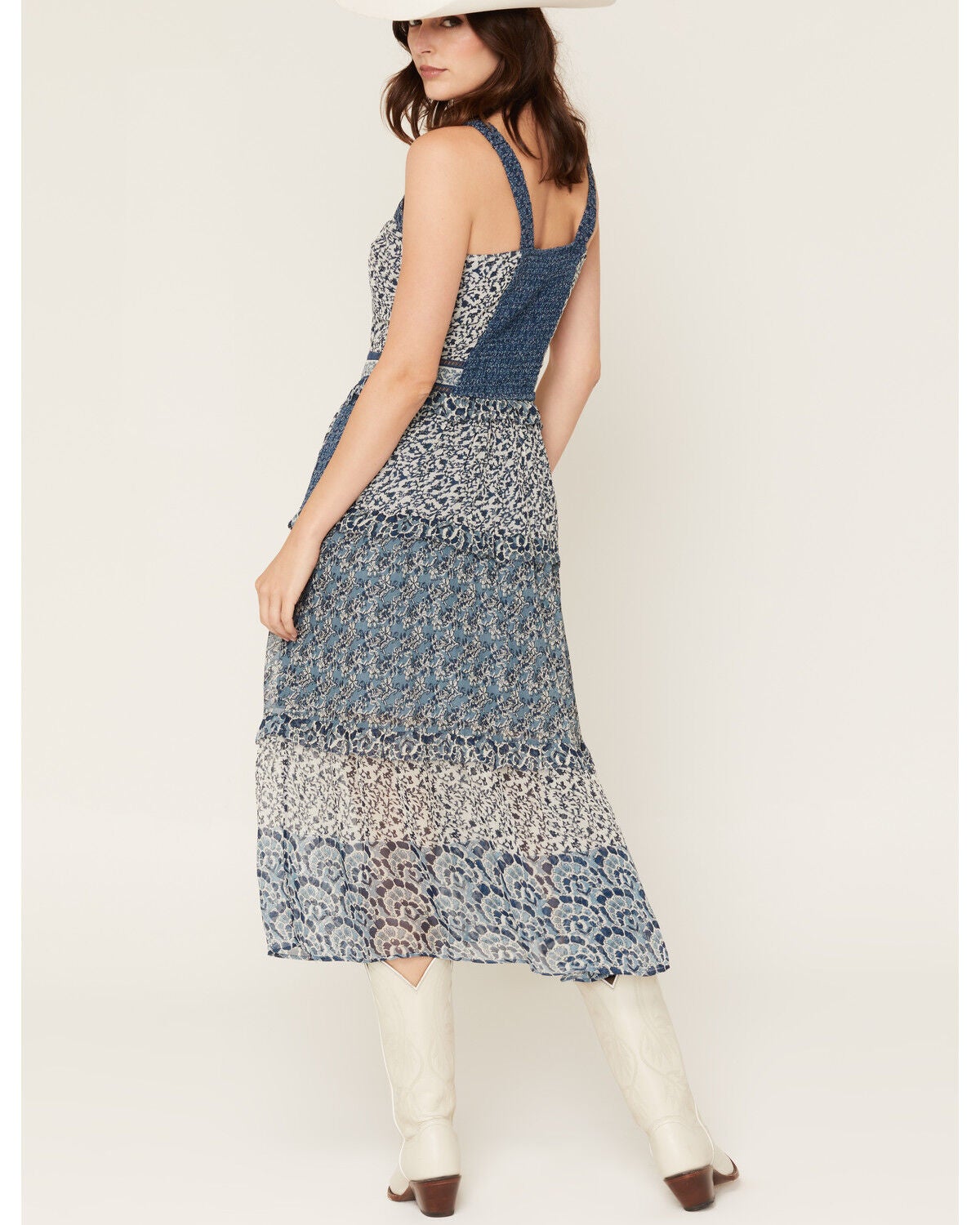 Image #4 - Idyllwind Women's Flora Button Front Midi Dress, Light Blue, hi-res