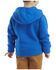 Image #3 - Carhartt Toddler Boys' Logo Half Zip Hooded Sweatshirt, Blue, hi-res