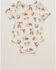 Image #3 - Angel Dear Infant Boys' Cowboy Nursery Short Sleeve Onesie, White, hi-res