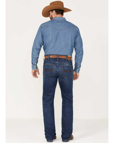 Image #3 - Blue Ranchwear Men's Montana Medium Wash Stackable Straight Stretch Denim Jeans, Medium Wash, hi-res