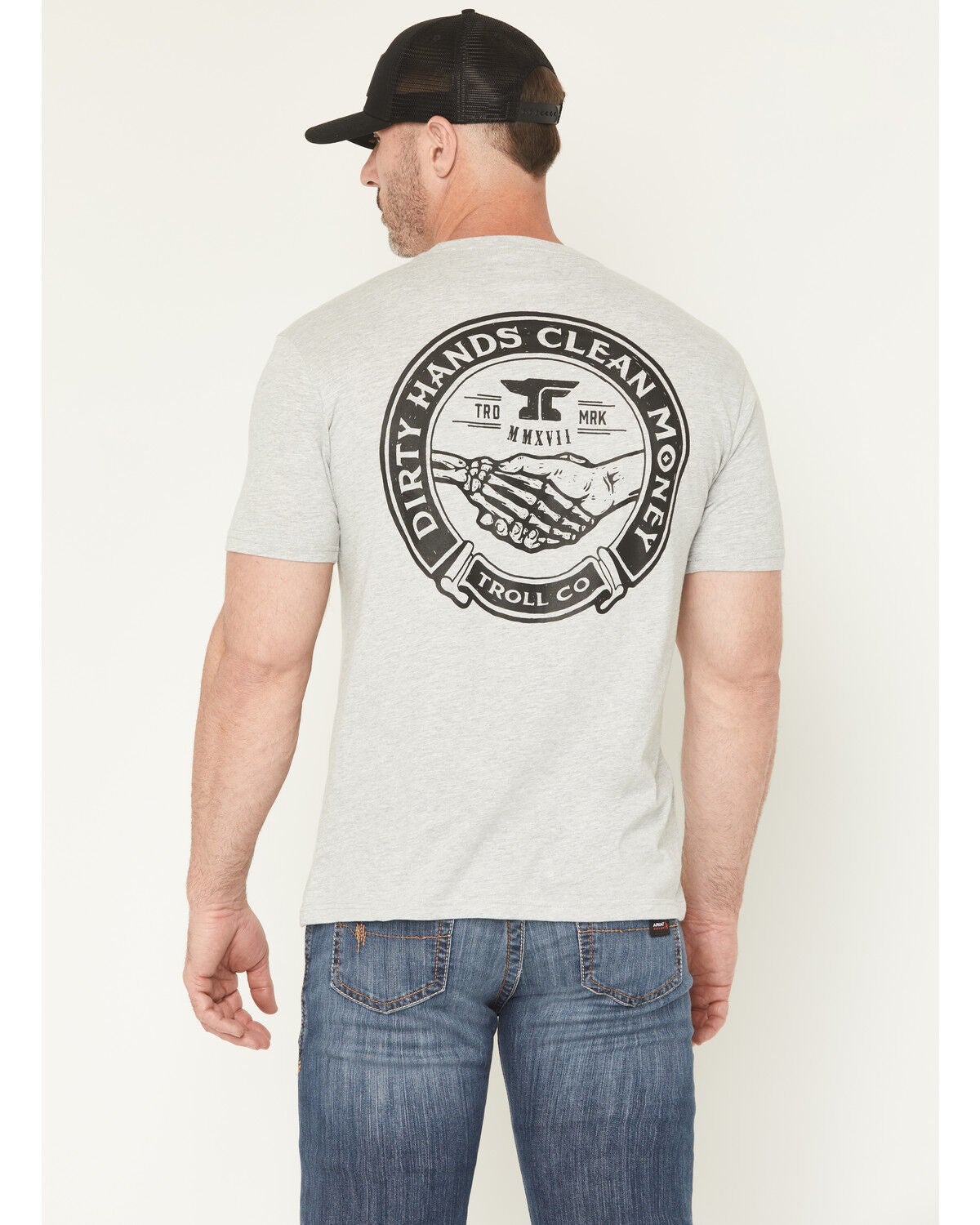 Troll Co Men's Haggler Short Sleeve Graphic T-Shirt, Heather Grey, hi-res