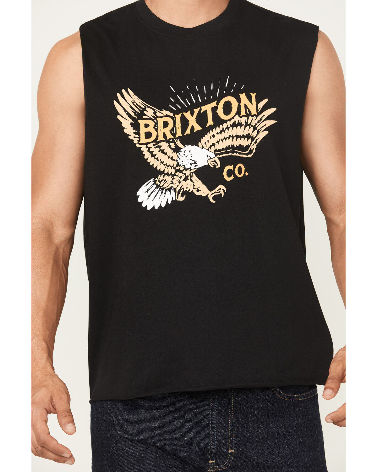 Image #3 - Brixton Men's Keller Eagle Muscle Tank, Black, hi-res
