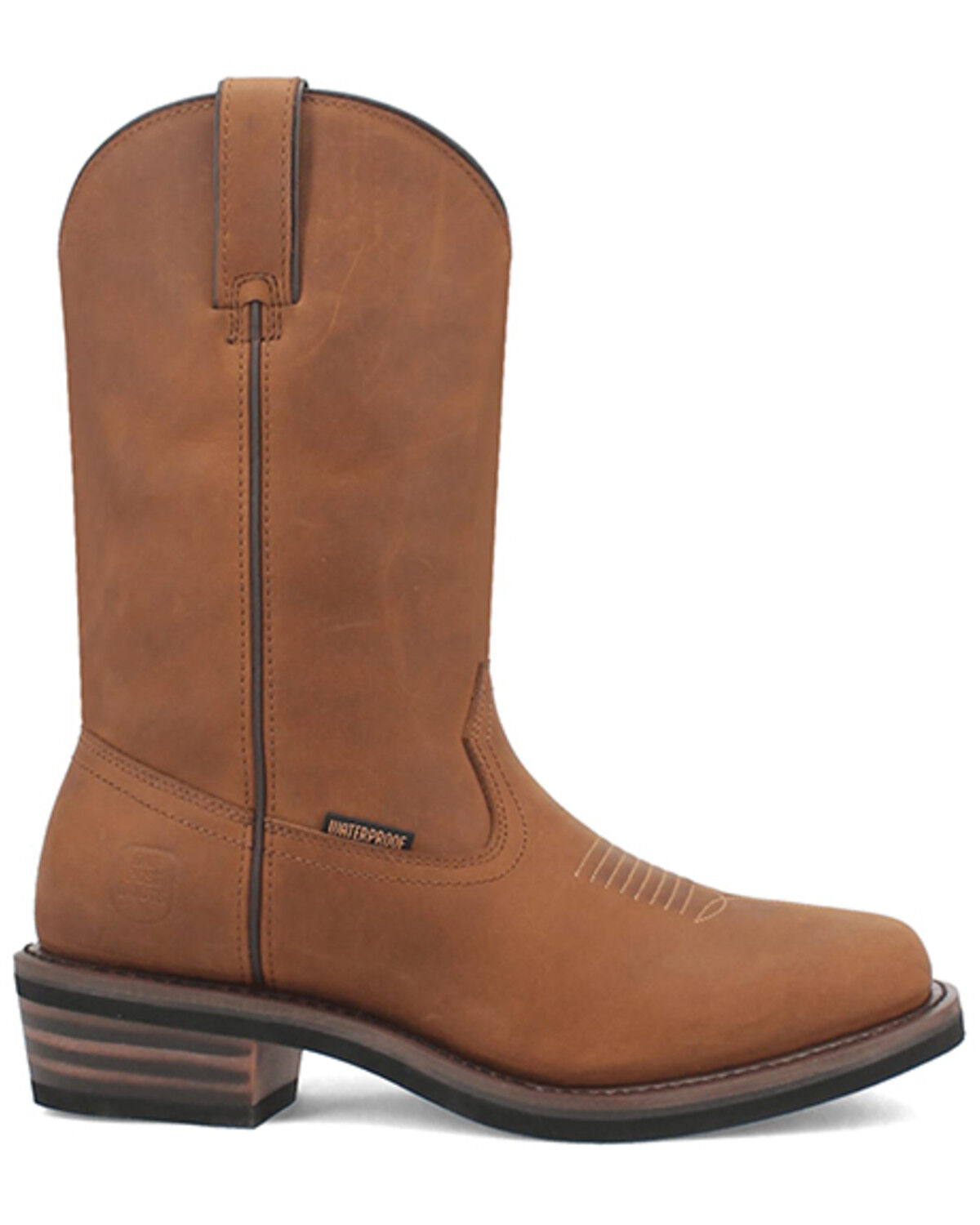 Image #2 - Dan Post Men's Las Cruces Waterproof Performance Boots - Broad Square Toe, Brown, hi-res