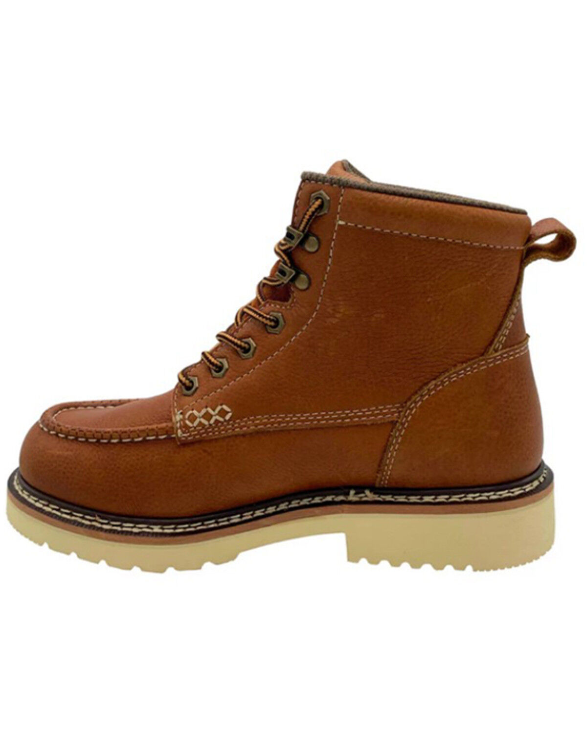 Image #3 - AdTec Men's 6" Apex Slip-Resistant Moc Work Boots - Soft Toe, Brown, hi-res