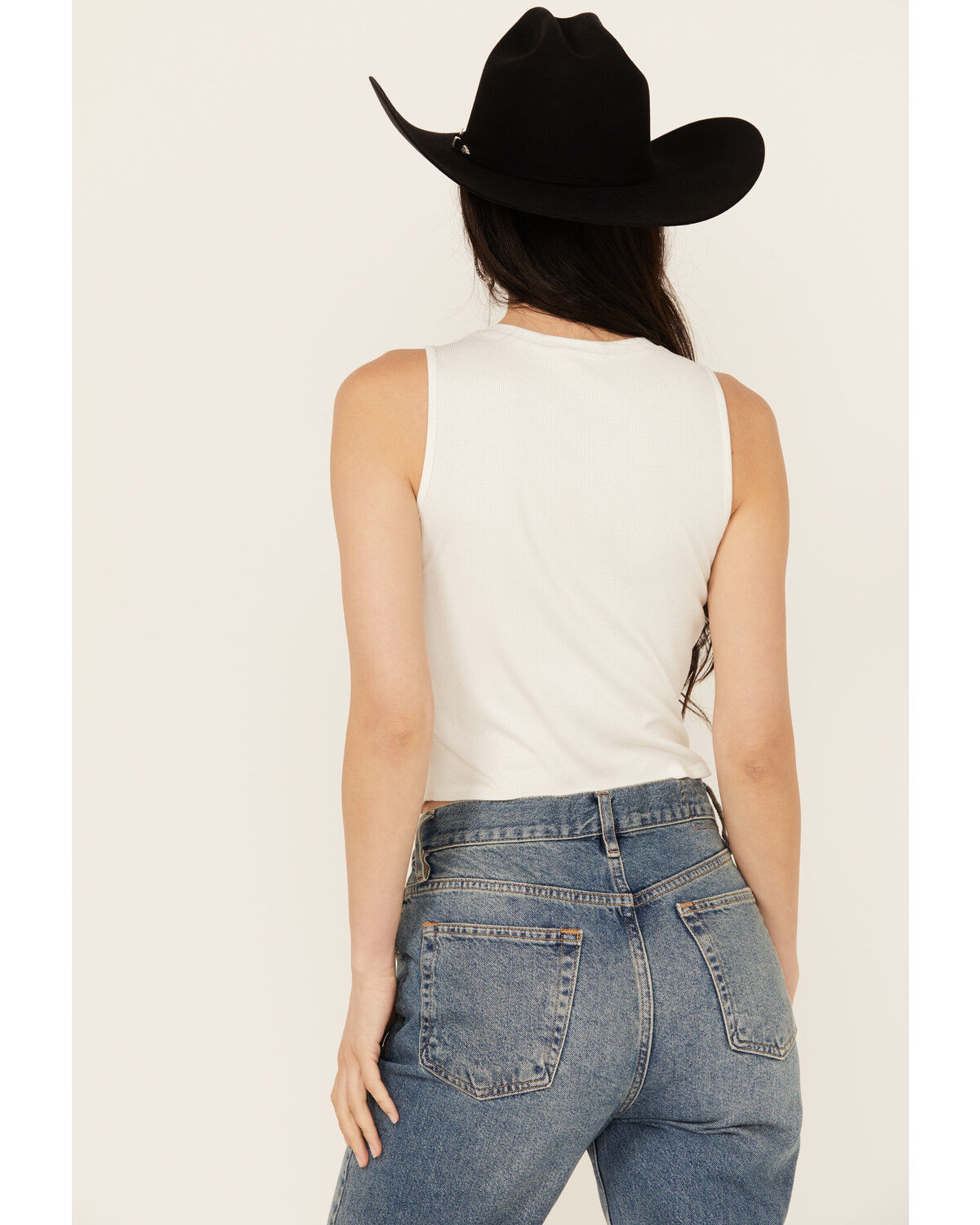 Image #4 - Mainstrip Women's J'adore Cowboys Rhinestone Cropped Tank Top, , hi-res