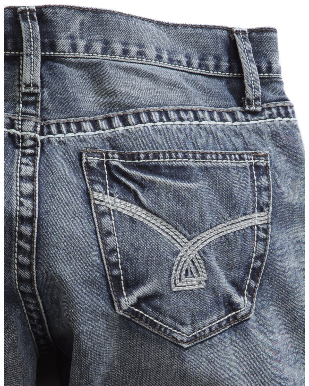 Image #3 - Tin Haul Men's Jagger Fit Triple Stitch Bootcut Jeans, Denim, hi-res