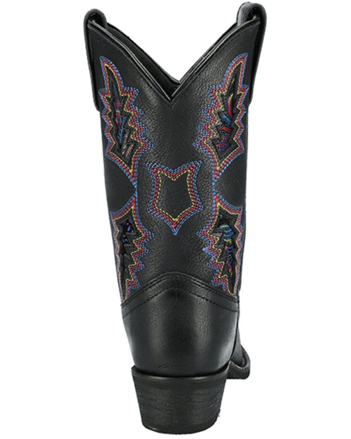 Image #5 - Smoky Mountain Little Girls' Sierra Western Boots - Snip Toe, Black, hi-res