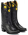 Image #1 - Ranch Road Boots Women's Rosette Floral Embroidered Western Boots - Snip Toe, Black, hi-res