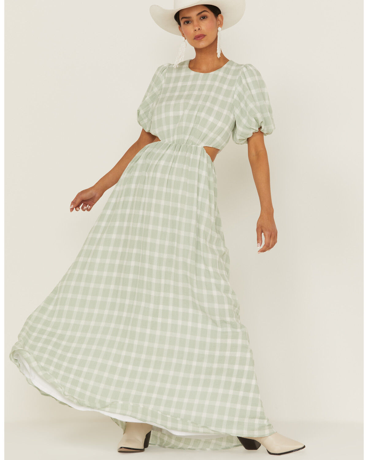 Image #3 - Show Me Your Mumu Women's Eloise Plaid Maxi Dress, Green, hi-res