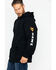 Image #4 - Hawx Men's Logo Sleeve Hooded Work Sweatshirt , Black, hi-res