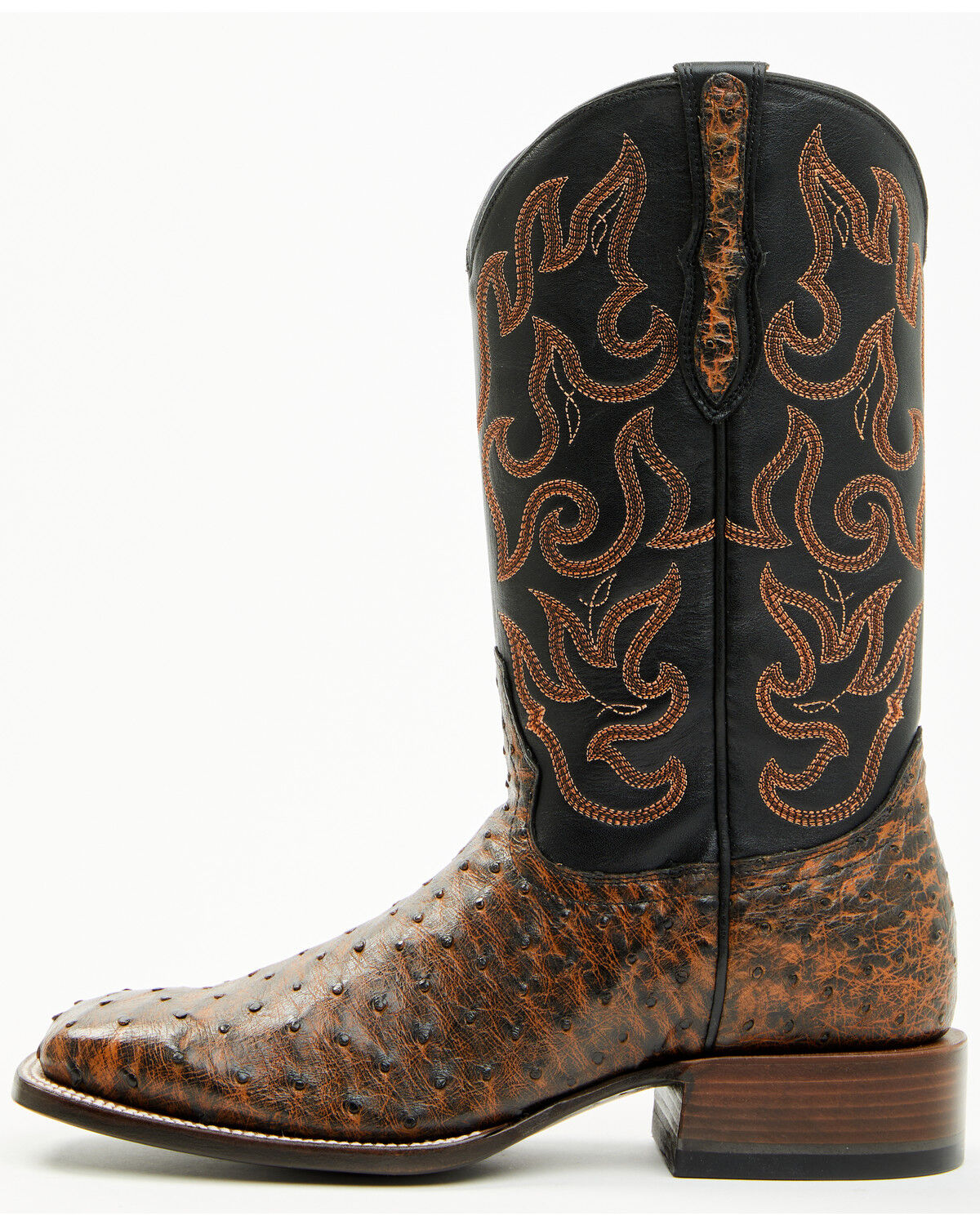 Image #3 - Cody James Men's Exotic Full Quill Ostrich Western Boots - Broad Square Toe, Brandy Brown, hi-res