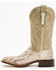 Image #3 - Dan Post Women's Boot Barn Exclusive Exotic Python Western Boots - Broad Square Toe, Natural, hi-res