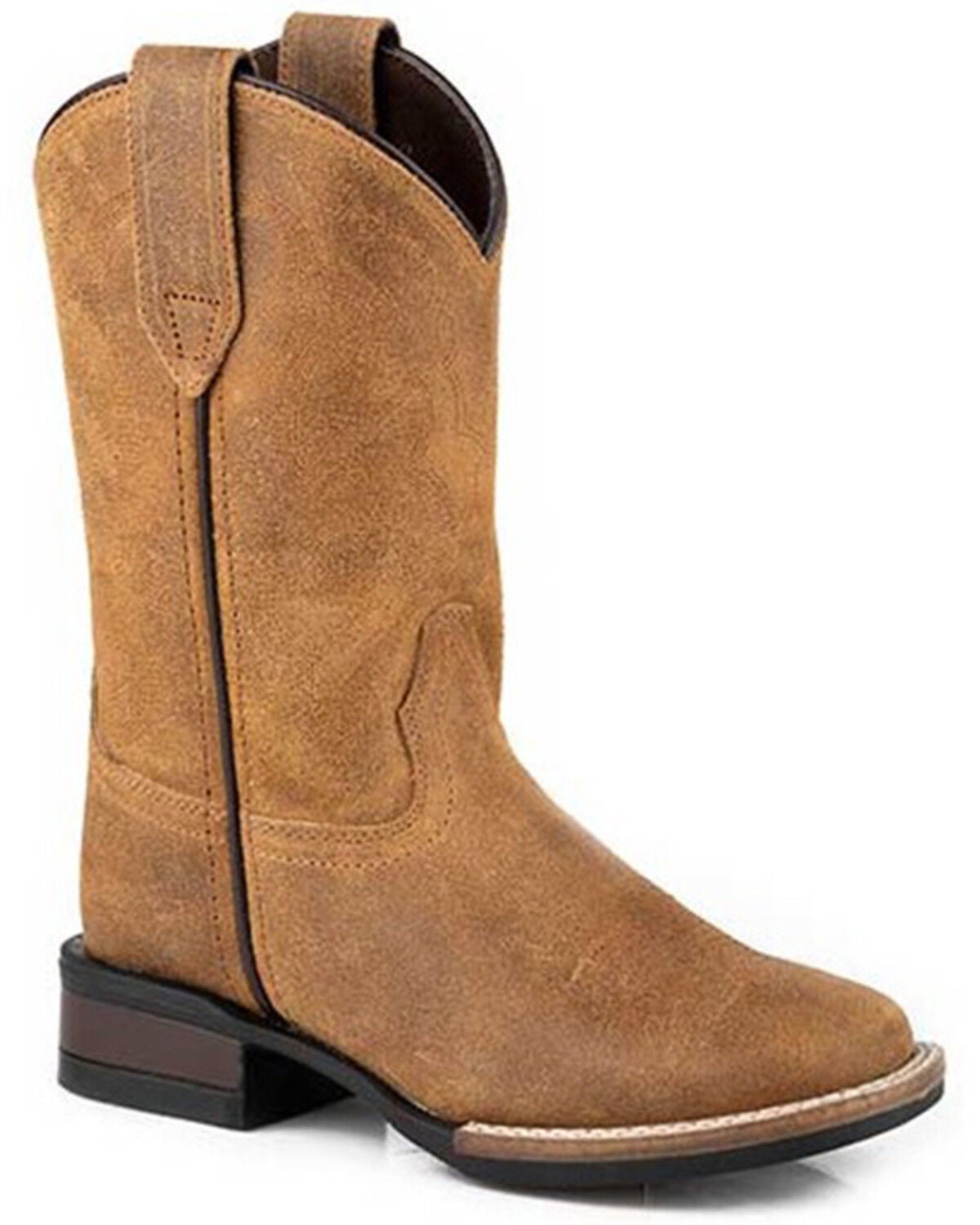 Roper Boys' Monterey Western Boots - Square Toe, Tan, hi-res