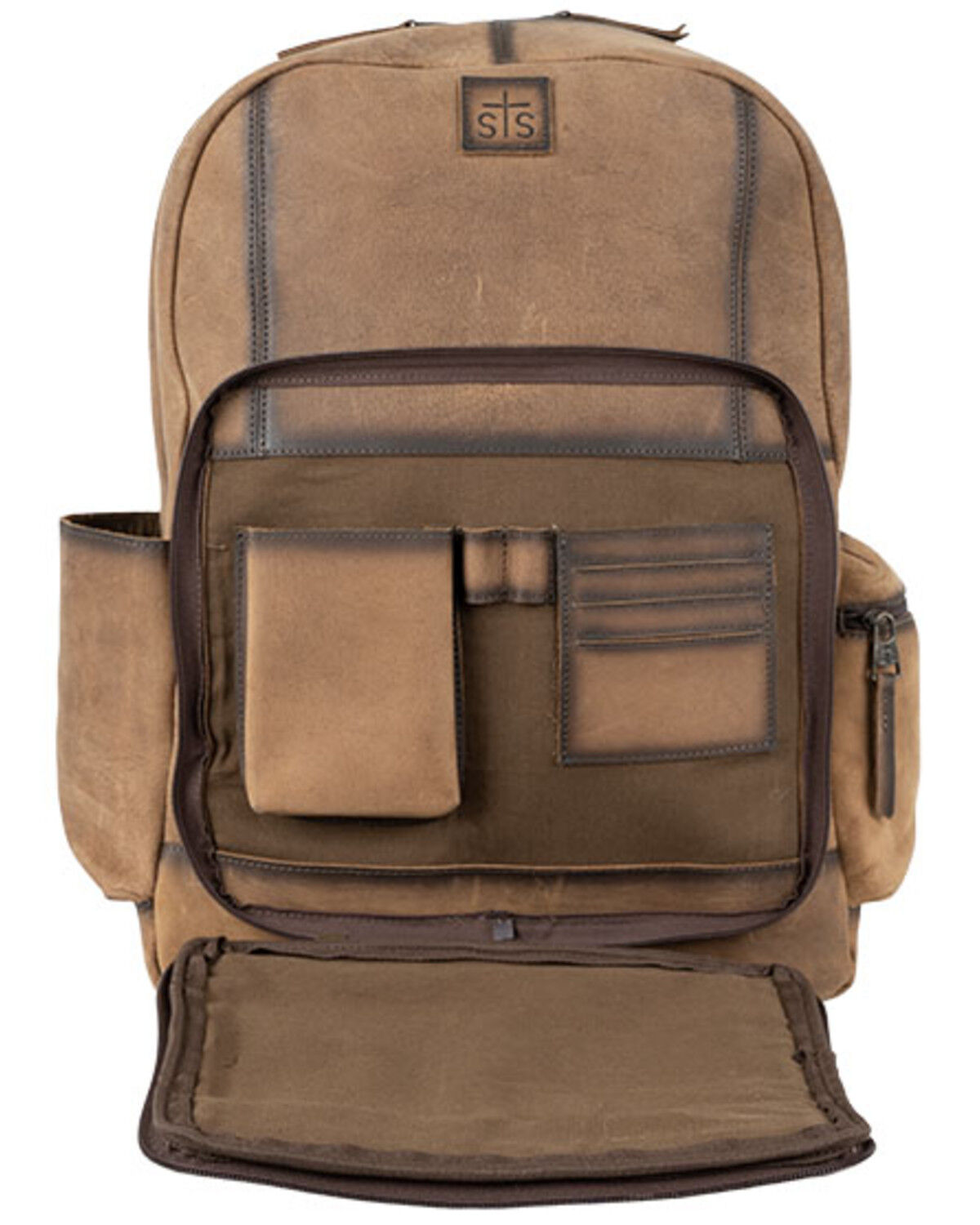 Image #4 - STS Ranchwear by Carroll Men's Foreman Backpack, Tan, hi-res