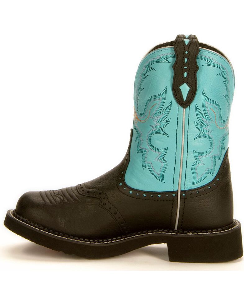 Justin Gypsy Women's Gemma Light Blue Cowgirl Boots - Round Toe, Black, hi-res