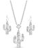 Montana Silversmiths Women's Desert Full Moon Cactus Jewelry Set, Silver, hi-res
