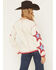Image #4 - Blended Women's Long Sleeve Star Patchwork Top, Cream, hi-res