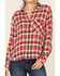 Image #3 - Beyond The Radar Women's Plaid Print Long Sleeve Button-Down Western Shirt, Red, hi-res