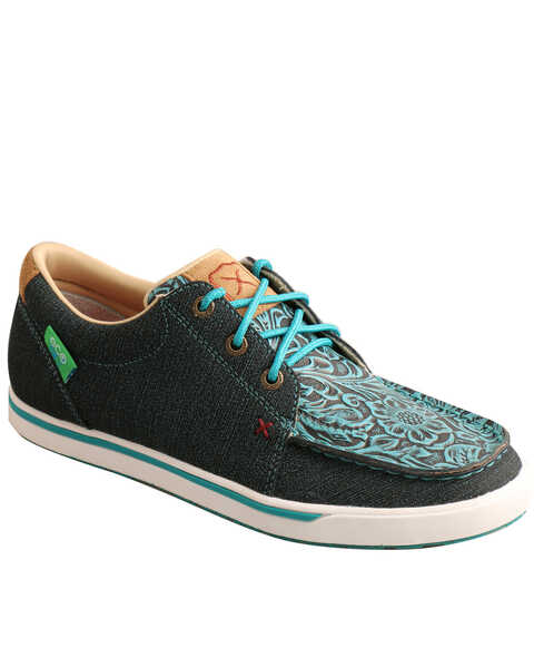 Twisted X Women's Dark Teal Casual Shoes - Moc Toe, Teal, hi-res