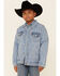 Levi's Boys' Light Wash Denim Button Down Trucker Jacket , Light Blue, hi-res