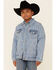 Levi's Boys' Light Wash Denim Button-Down Trucker Jacket , Light Blue, hi-res