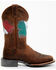 Image #2 - RANK 45® Women's Arbie Western Performance Boots - Broad Square Toe, Brown, hi-res