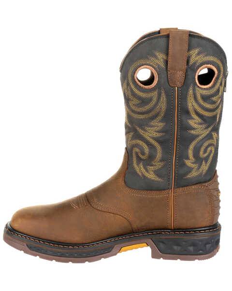 Image #3 - Georgia Boot Men's Carbo-Tec LT Waterproof Western Work Boots - Soft Toe, Black/brown, hi-res
