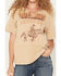 Image #3 - Idyllwind Women's Outlaws Never Die Short Sleeve Graphic Tee, Khaki, hi-res