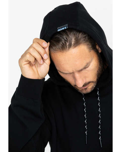 Image #5 - Hawx Men's Logo Sleeve Hooded Work Sweatshirt - Tall , Black, hi-res