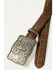 Image #2 - Cody James Men's Declan Embossed Buckle Belt, Brown, hi-res