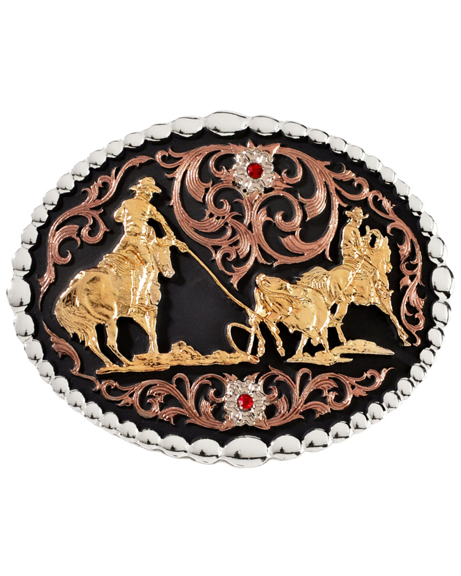 Image #1 - Montana Silversmiths Men's Roper Buckle, Silver, hi-res