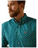 Image #2 - Ariat Men's Wrinkle Free Fuller Mosaic Print Classic Fit Long Sleeve Button-Down Western Shirt, Dark Green, hi-res