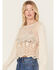 Image #2 - Wild Moss Women's Crochet Front Knit Top, Ivory, hi-res
