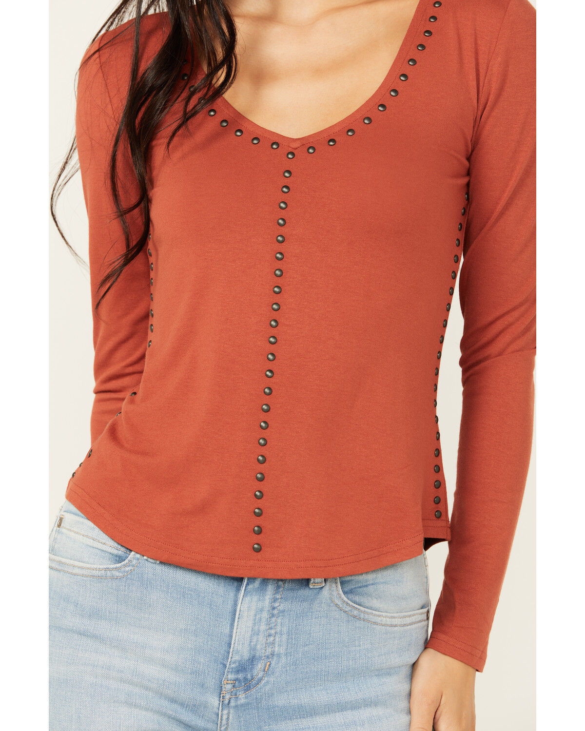 Image #3 - Idyllwind Women's Humble Long Sleeve Honky Tonk Top, Pecan, hi-res
